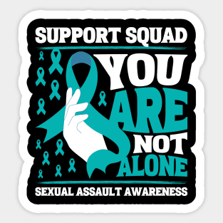 Support Squad You're Not Alone Sexual Assault Awareness Sticker